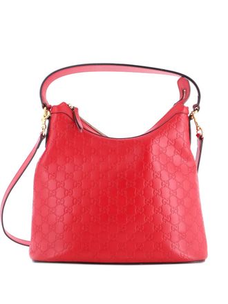 Gucci Linea A Guccissima Leather hobo bag - Rosso