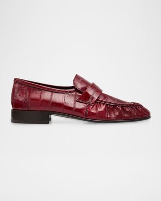 The Row Soft Leather Flat Loafers
