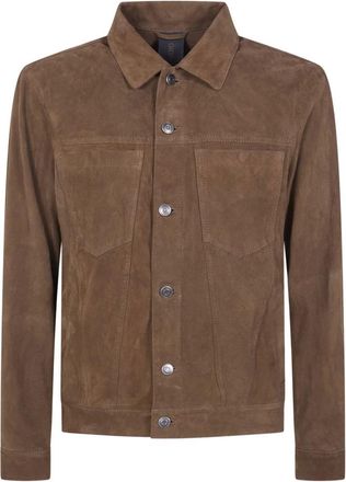 Giorgio Brato Heren, Jassen, Bruin, Maat: XL Leer