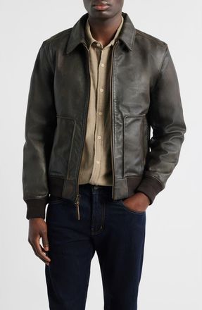 AG - Adriano Goldschmied Charles Leather Jacket in Adventure at Nordstrom, Size Medium