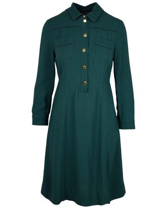 Louis Vuitton Green Shirtdress, Size Fr; 36 (Authentic Pre-Loved)