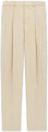 Saint Laurent Broeken - Dames - Slim Fit Broeken - Beige - M - Broeken