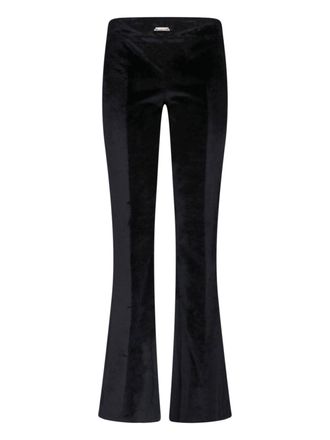 Dondup Black Velvet Cut-Out Bootcut Pants