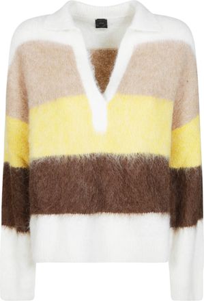 Pinko Strillo Warm Stripe Relaxed Striped Sweater