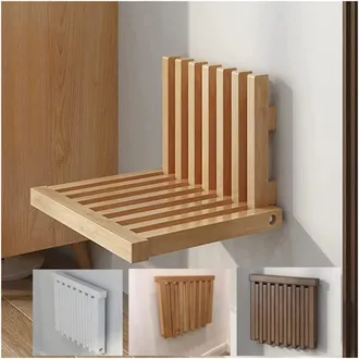 OEM Silla/taburete Plegable De Pared En Madera Maciza, Ultradelgada Cuando Est&aacute; Plegada, Capacidad De Carga De 150 Kg, Disponible En 3 Colores, F&aacute;cil Inst