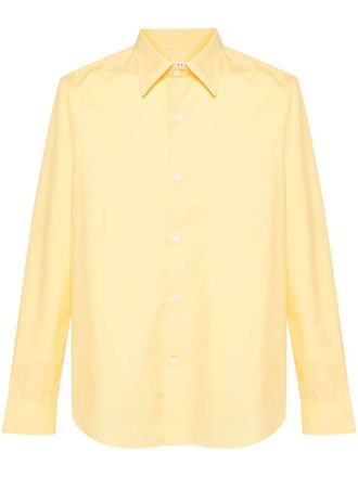 Fursac pointed-collar cotton shirt - Yellow