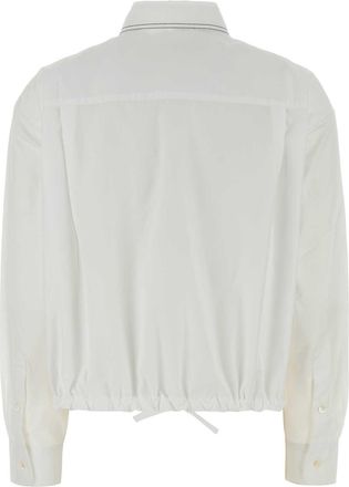 Marni Womens Poplin Oversize Shirt White Primary Cotton