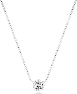 Bony Levy 18K Gold Diamond Prong Solitaire Pendant Necklace, 0.50ct. in 18K White Gold/diamond at Nordstrom, Size 18
