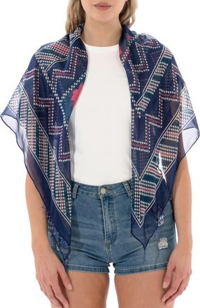 MARCUS ADLER Abstract Print Square Scarf in Blue at Nordstrom Rack