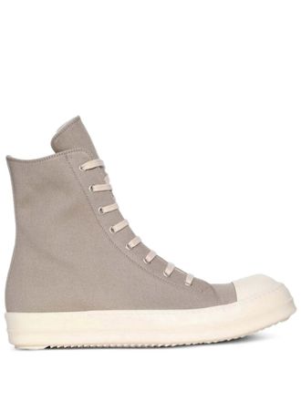 Rick Owens laced high-top sneakers - Grey