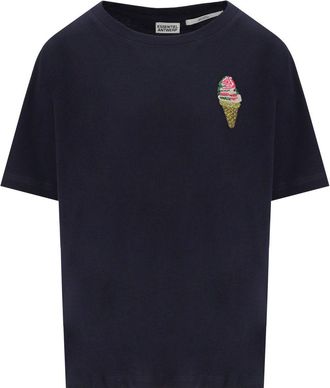 Essentiel T-SHIRT HICECREAM BLU ESSENTIEL ANTWERP