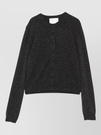 Lisa Yang cashmere fine-knit round-neck long-sleeve cardigan