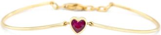 Yi Collection 18K yellow gold Heart ruby bangle