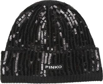 Pinko Bembusa Beanie - Dames - Hoeden - Zwart - ONE Size - Accessoires
