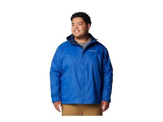 Columbia Big Tall Watertighttm II Jacket Mens Coat Mountain Blue : 3XL Tall, Nylon/Polyester