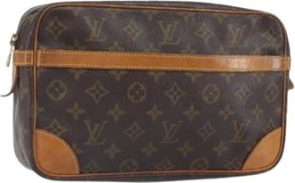 Louis Vuitton Pre-owned Clutches, female, Brown, Size: ONE SIZE Pre-owned Vintage Canvas Clutch