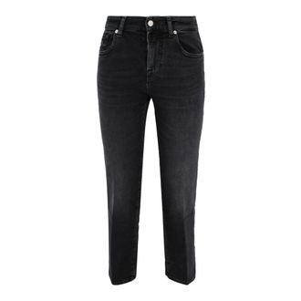 7 For All Mankind Mujer, Vaqueros, Negro, Talla: W25