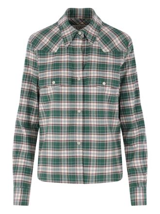 TWP check-pattern shirt - Green