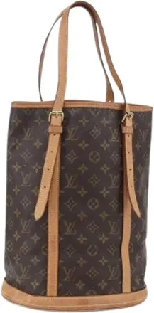 Louis Vuitton Pre-owned Bucket Bags, female, Brown, Size: ONE SIZE Pre-owned Canvas Bucket Bag