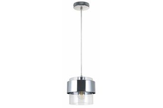 Reality Lampada A Sospensione Cromata Vetro Quan E27 40w Reality