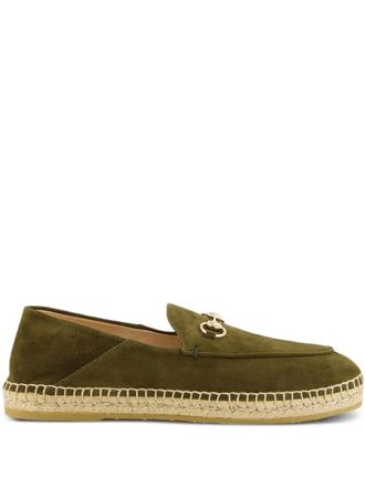 Gucci horsebit suede espadrilles - Green