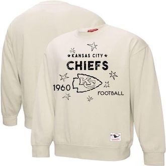 Mitchell & Ness Womens Mitchell & Ness Cream Kansas City Chiefs Plus Size Shooting Star Sweatshirt at Nordstrom, Size 4X
