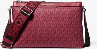 Michael Kors Hudson Signature Logo Messenger Bag
