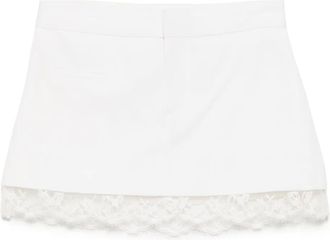 Kiki De Montparnasse Gonna stile giarrettiera con pizzo - Toni neutri