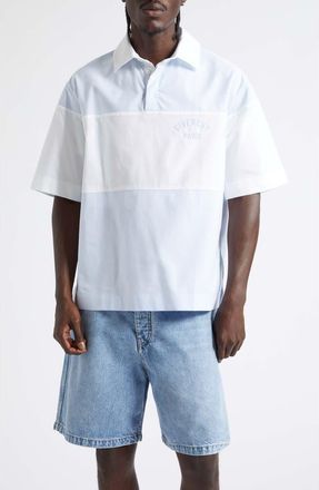Givenchy Relaxed Fit Oxford Cloth Polo Shirt in White at Nordstrom, Size 41
