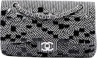 Chanel Pre-owned Fringe Canvas Shoulder Bag - Dames - Vintage Schoudertas - Zwart - ONE Size - Pailletten - Vintage