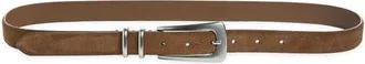 Madewell Elongated Suede Buckle Belt in Light Umber at Nordstrom, Size X-Large