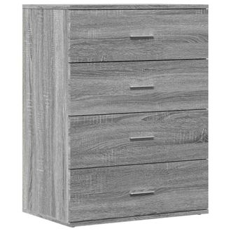 Berkfield Home Sideboard Grey Sonoma 60x39x80 cm Engineered Wood | Size: 60 x 39 x 80 cm