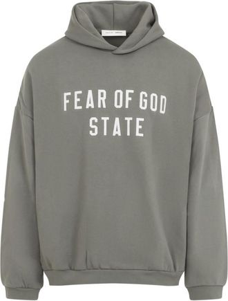 Fear of God Green Long Sleeves Logo Hoodie