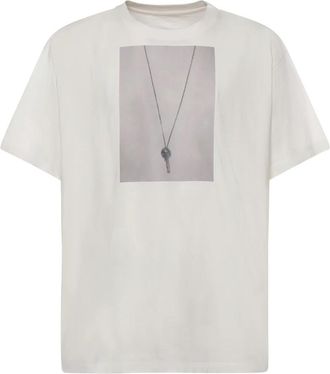 Maison Margiela Bedruikt Katoenen T-shirt - Heren - T-shirts - Wit - L - Katoen - Tops
