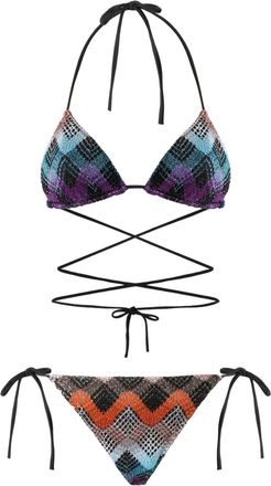 Missoni Bikini con motivo a zigzag - Nero