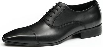 Generic Mens Business Formal Pointed Toe Oxfords Wedding Party Office Lace Up Dress Shoes,Black,11