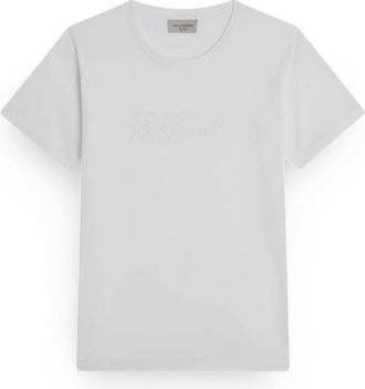 Paul & Shark X-Soft cotton jersey t-shirt with logo embroidery, Woman, Blanc De Blanc, Size: XS