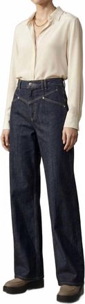 Isabel Marant Wide Leg Jeans In Dark Blue