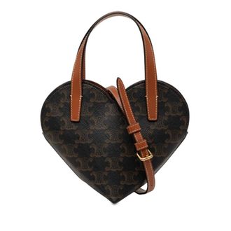 Celine Pre-owned Celine Teen Triomphe Coated Canvas Coeur Satchel Ladies RCBX9DT9ISQ5ZQ9W
