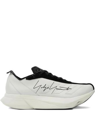Yohji Yamamoto Adios Pro 3.0 signature sneakers - unisex - Calf Leather/Fabric/Calf Leather/Rubber - 9.5 - White