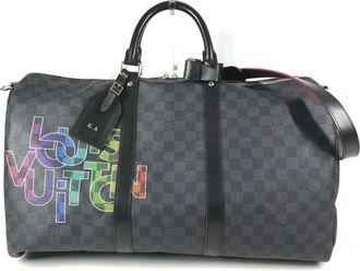 Louis Vuitton Black Damier Graphite Canvas Boston Bag (Pre-Owned)