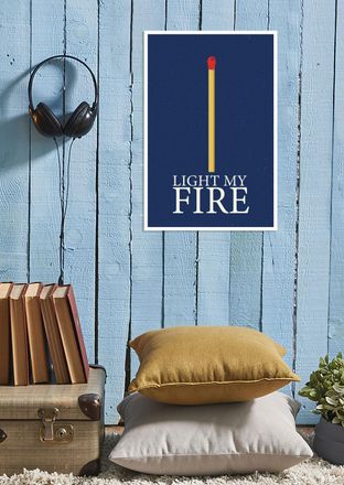 Queence Metallbild »Light my Fire« Schriftzug Schriftzüge 1 Stk. tlg. Stahlschilder