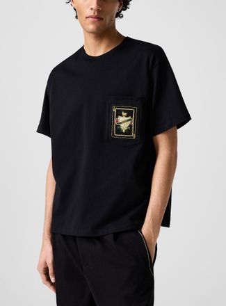 Bode Mens Metallic embroidery pocket T-shirt