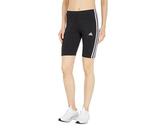 adidas Essentials 3-Stripes Bike Shorts Womens Clothing Black/White : SM, Spandex/Cotton