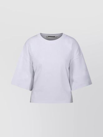 Darkpark cotton cropped draped short sleeve t-shirt