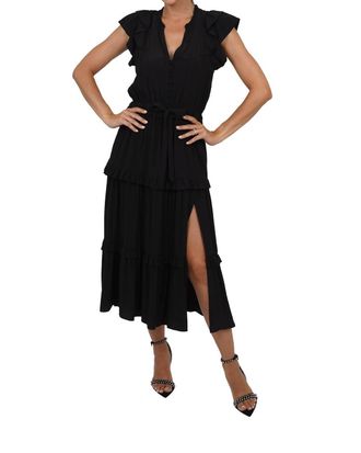 Love Token Sadie Midi Dress In Black