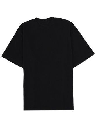 Stone Island Logo Patch Cotton T-Shirt - Black
