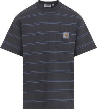 Carhartt Work in Progress Graphite Grey Stripes T-Shirt
