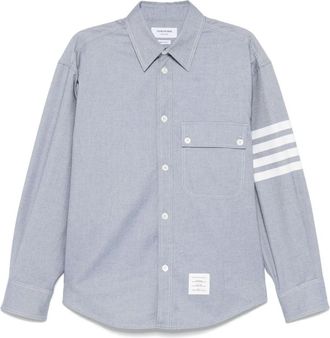 Thom Browne Camicia 4-Bar In Flanella-Uomo