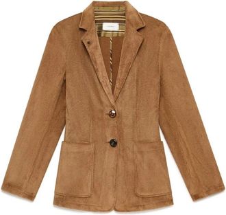 Maliparmi Corduroy Fluweel Blazer - Dames - Blazers - Bruin - 2XL - Leer - Jassen